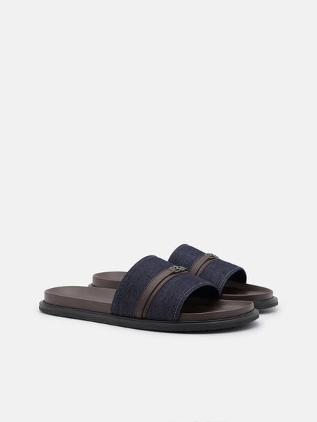 Belted Slide Sandals, 