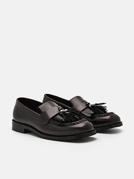 PEDRO Icon Leather Heel Sandals, Black