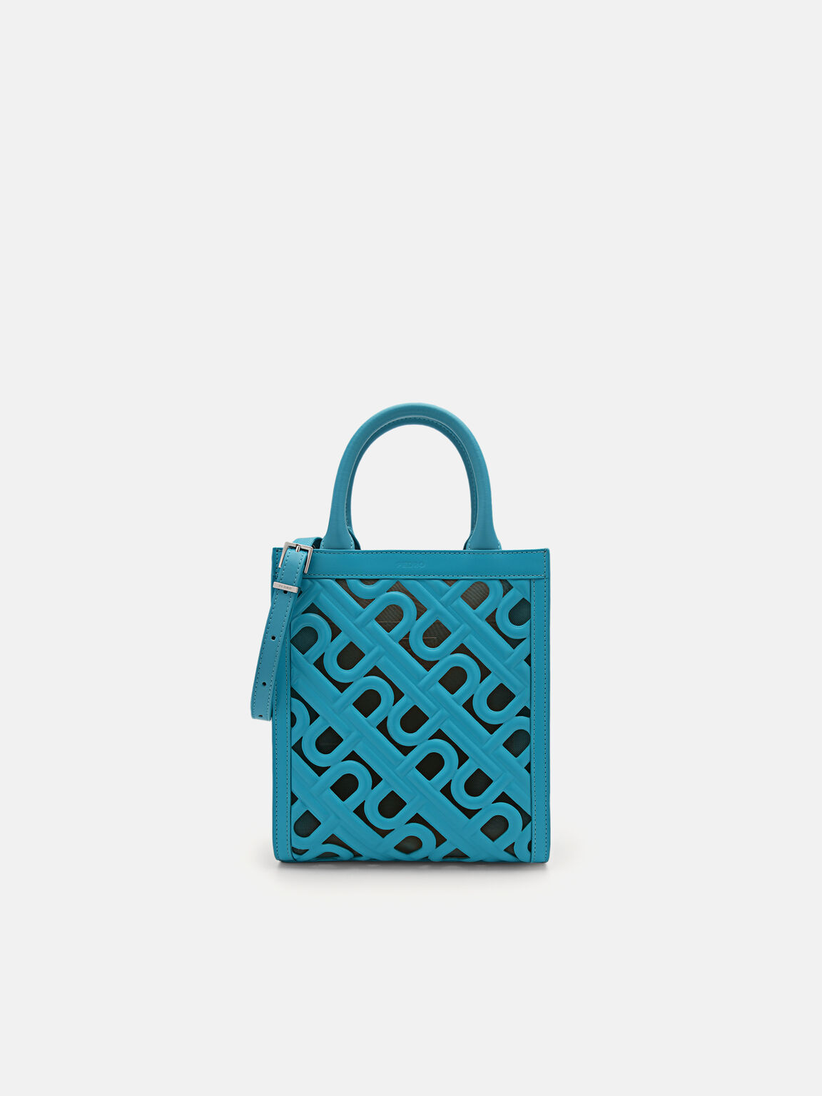 PEDRO Icon Leather Tote Bag, Cyan, hi-res