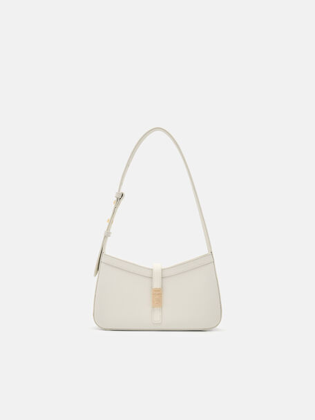 PEDRO Studio Farida Leather Shoulder Bag, Chalk, hi-res