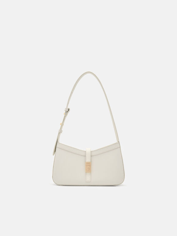 PEDRO Studio Farida Leather Shoulder Bag, Chalk, hi-res
