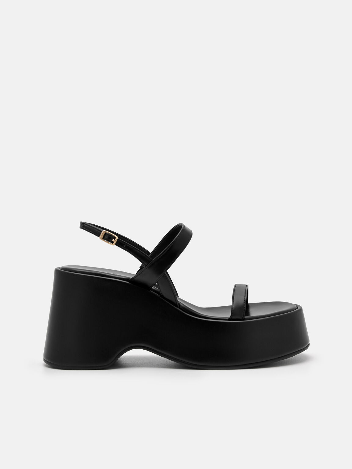 Jen Slingback Wedge Sandals, Black, hi-res