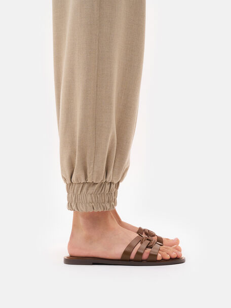 Carmel Sandal Slide Kulit, , hi-res