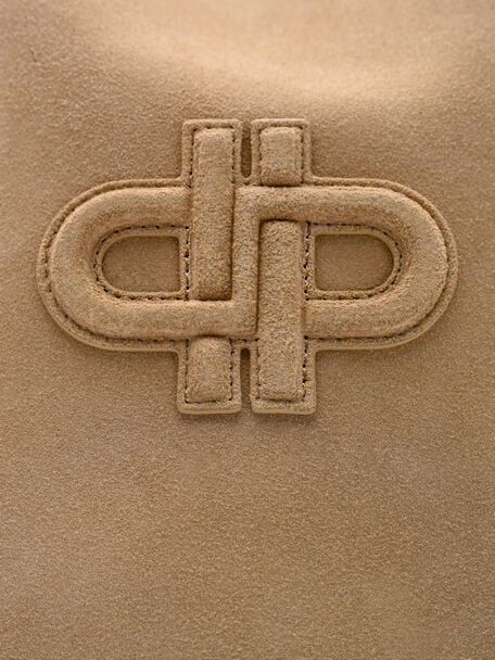 PEDRO Icon Leather Heel Sandals, Black