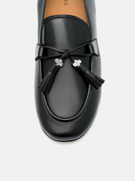 Leather Tassel Loafers, , hi-res