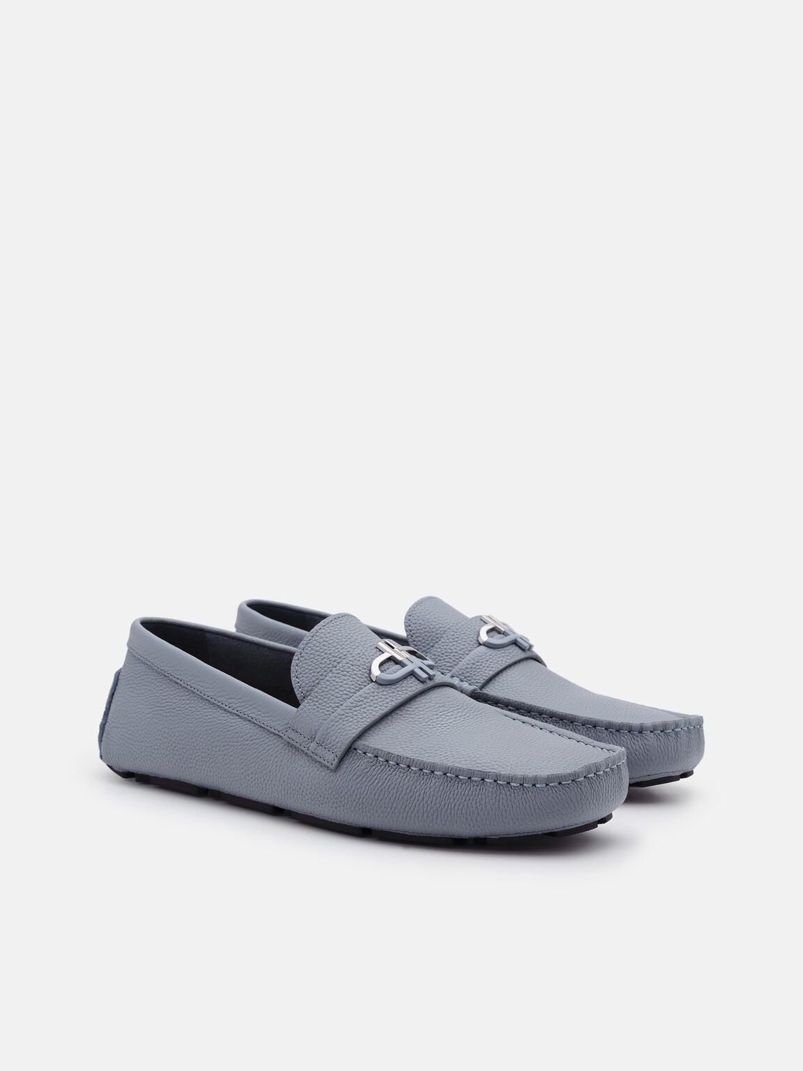 Sepatu Mengemudi Kulit Bertekstur Timbul, 