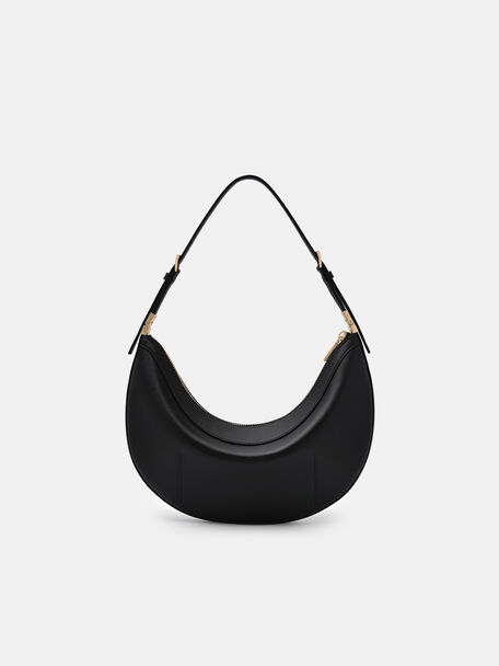 Jatte Leather Crescent Shoulder Bag, , hi-res