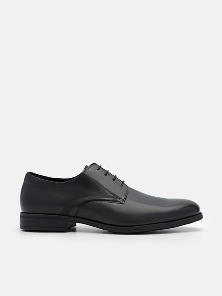 Altitude Lightweight Embossed Leather Derby Shoes, Black, hi-res