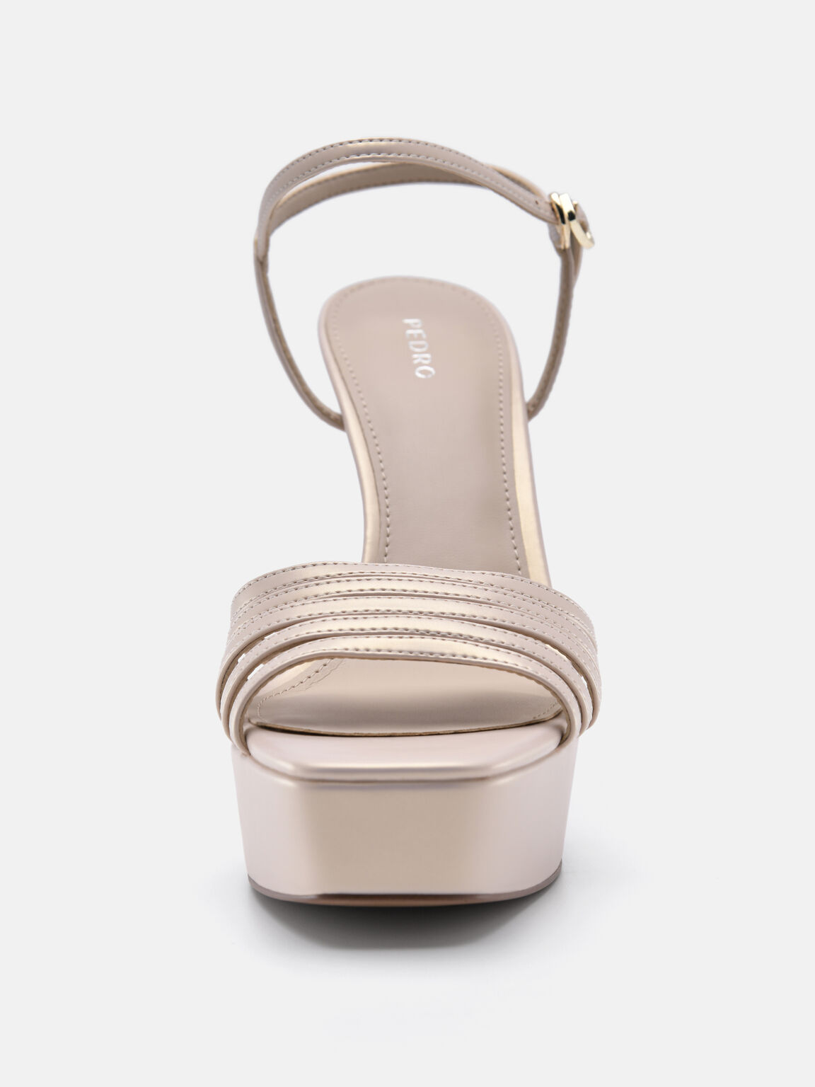 Iza Platform Heel Sandals, Champagne