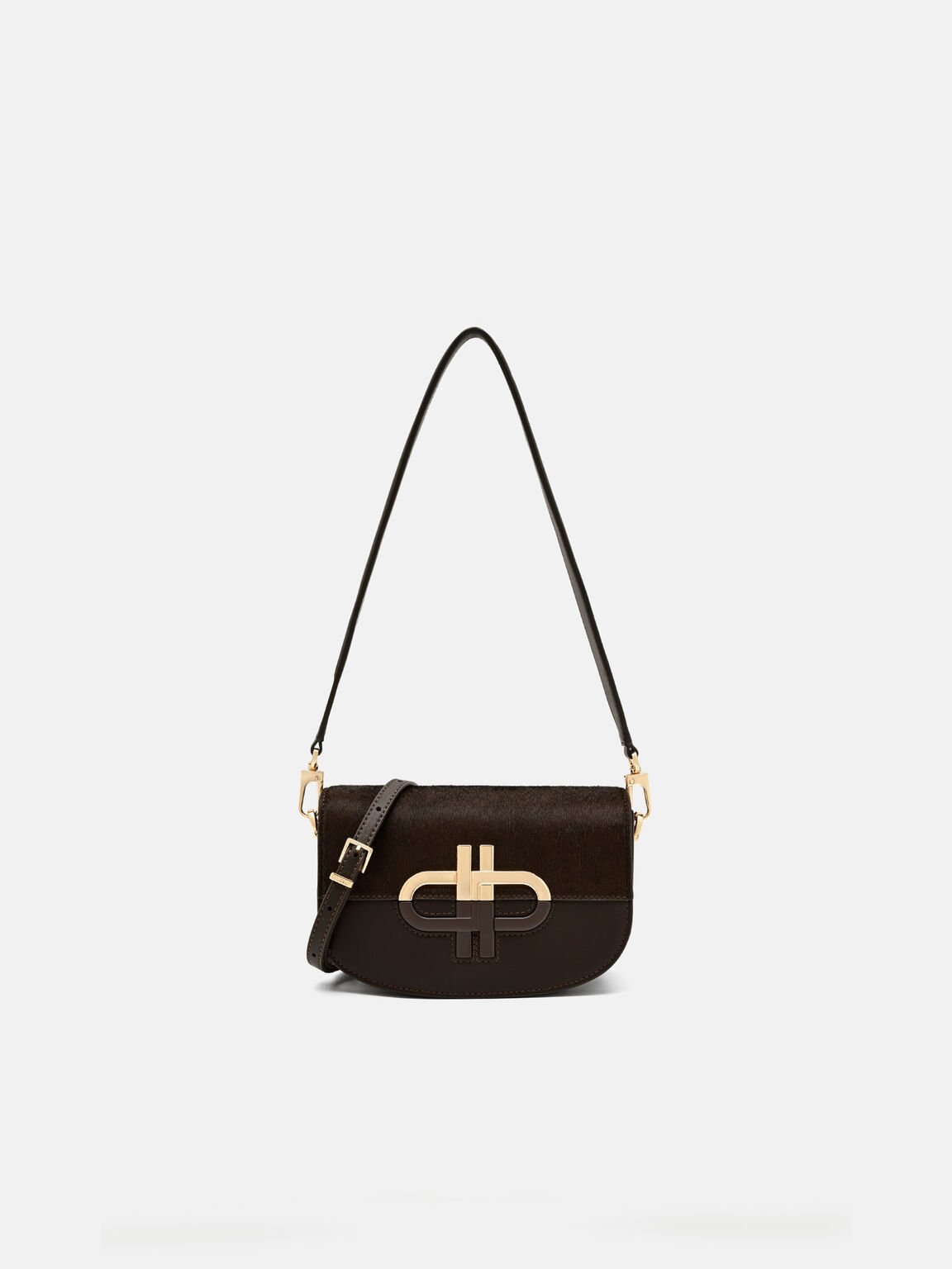 Duet Calf Hair Shoulder Bag, , hi-res