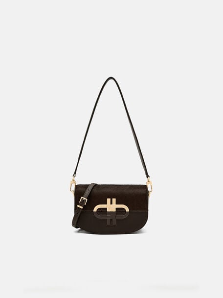 Duet Calf Hair Shoulder Bag, , hi-res