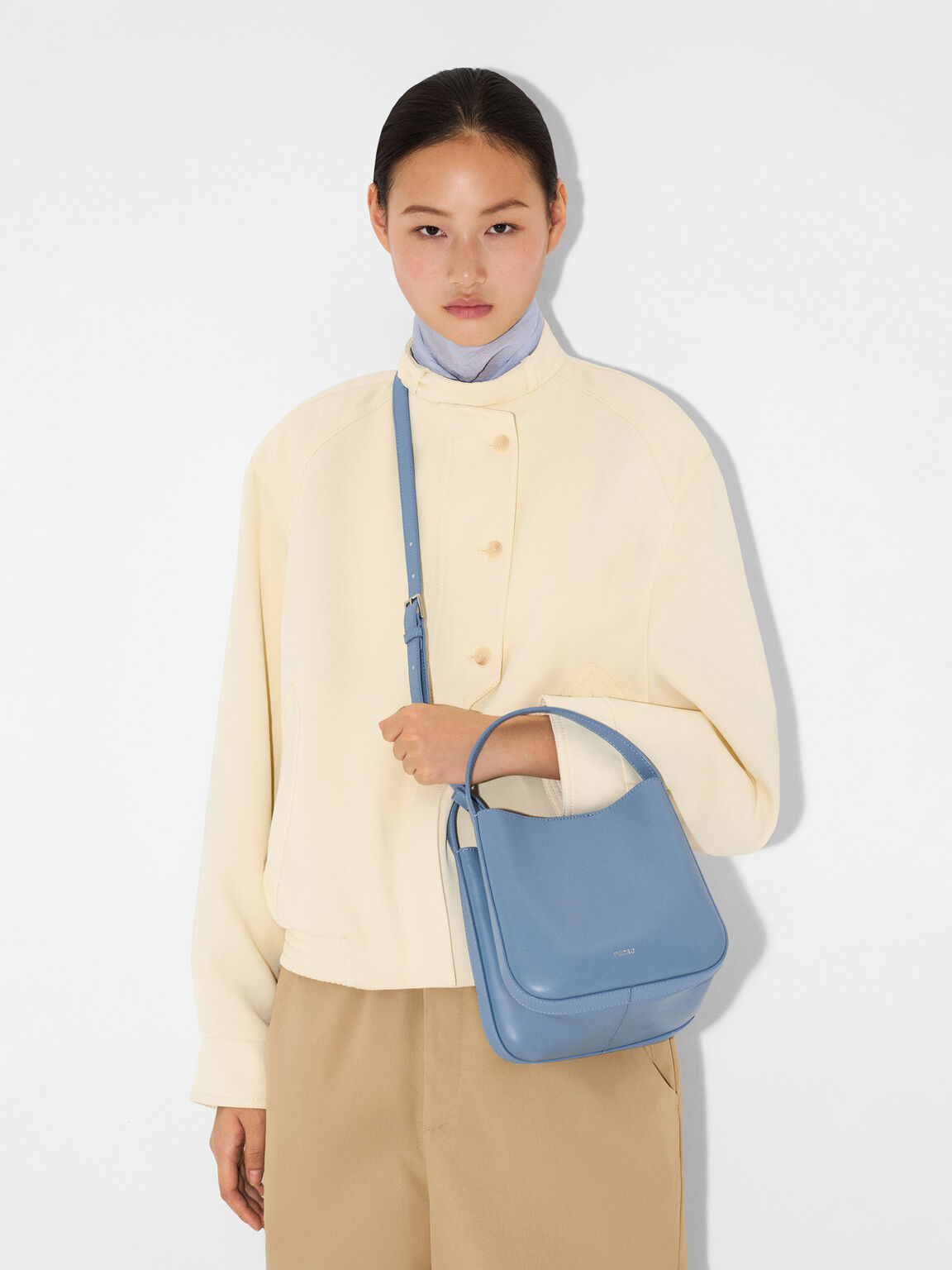 Dana Leather Bucket Bag, , hi-res