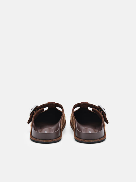PEDRO Icon Leather Heel Sandals, Black