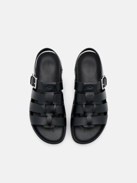 Sandal Kulit Caged Backstrap, , hi-res