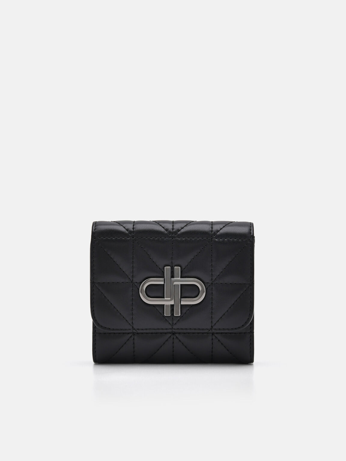 PEDRO Icon Leather Tri-Fold Wallet in Pixel, Black, hi-res