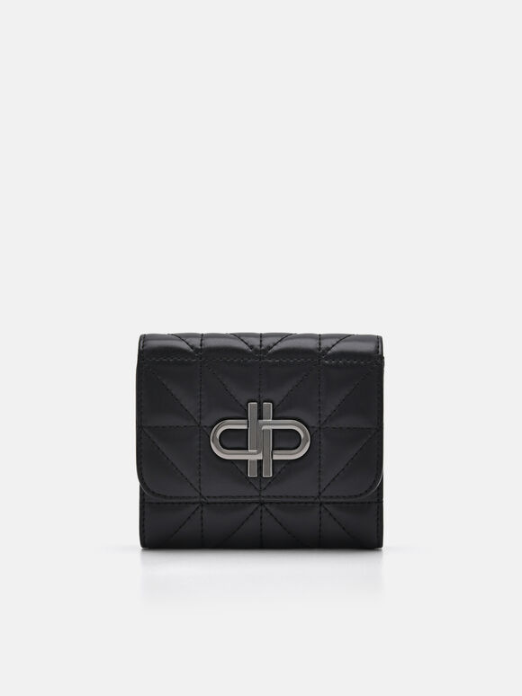 PEDRO Icon Leather Tri-Fold Wallet in Pixel, Black, hi-res