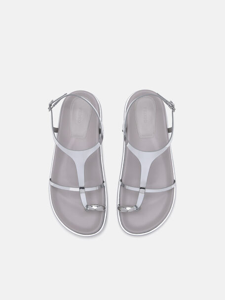 PEDRO Icon Leather Heel Sandals, Black