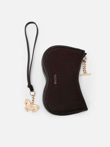 Horse Charm Calf Hair Pouch, , hi-res