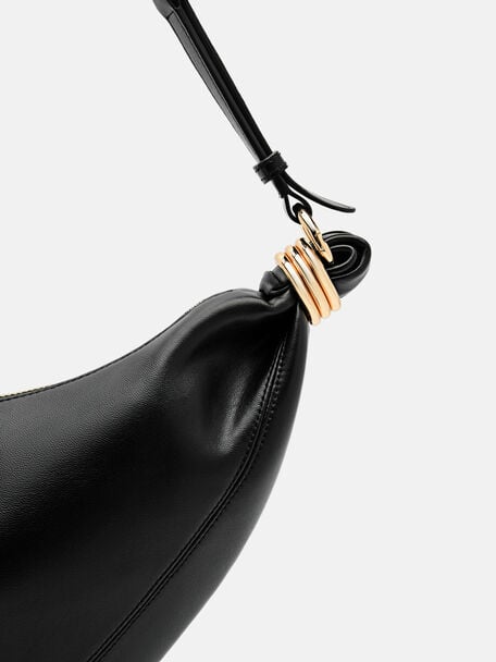 PEDRO Icon Leather Heel Sandals, Black