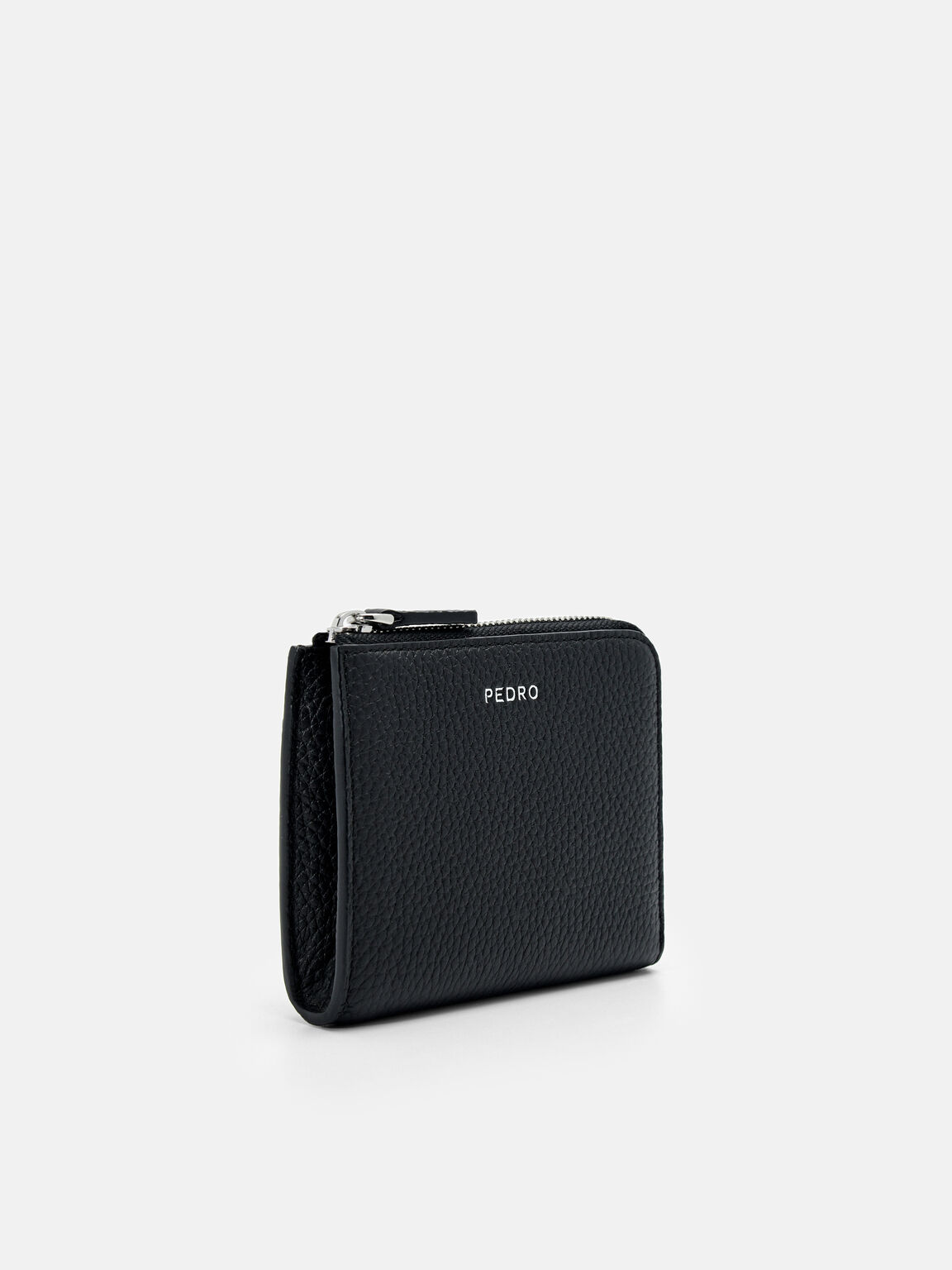 Embossed Leather Compact Wallet, 