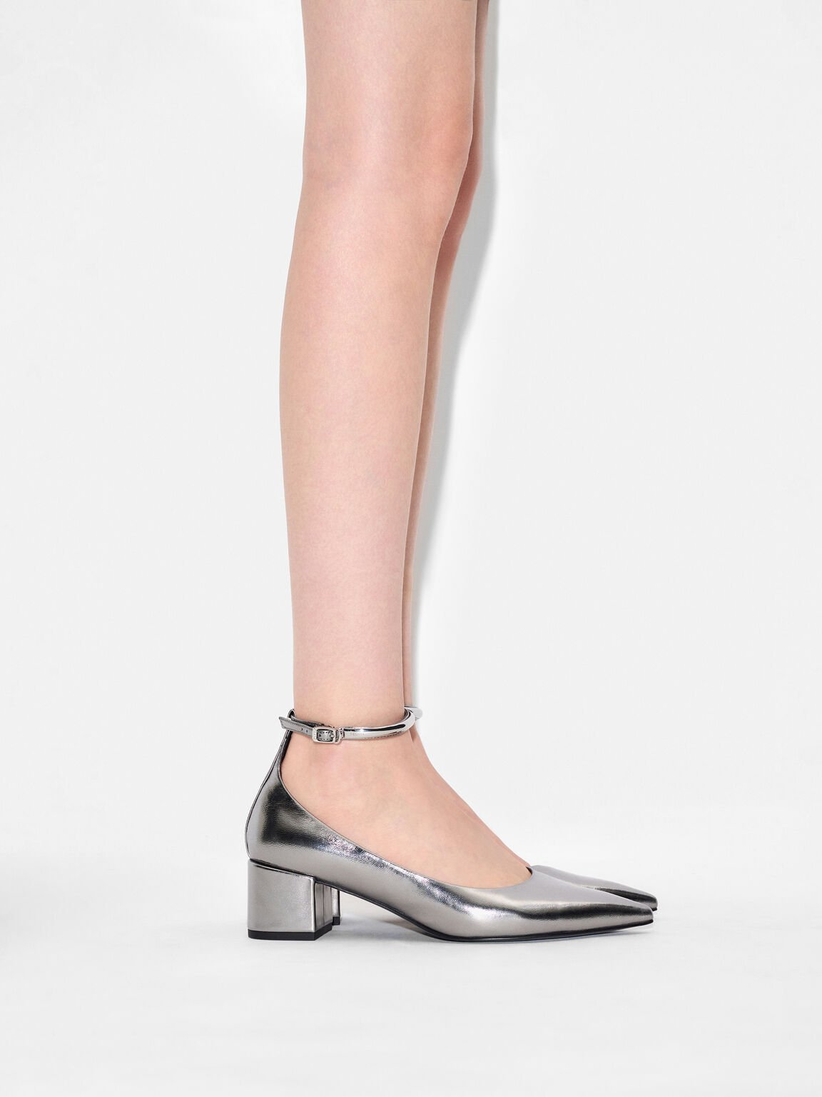 Lia Leather Heel Pumps, , hi-res