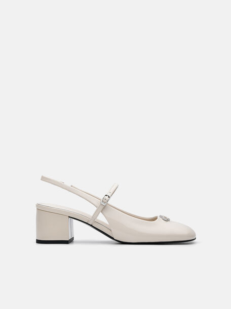PEDRO Studio Pumps Slingback Kulit Patent, 