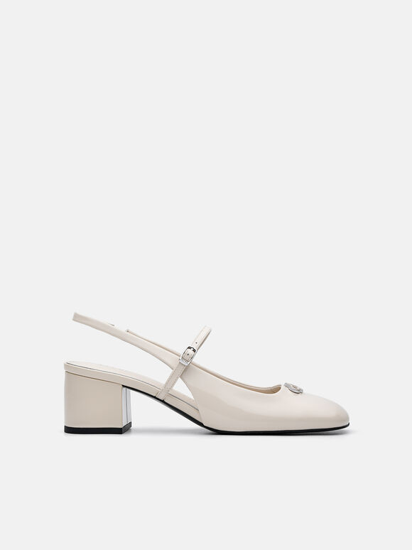 PEDRO Studio Pumps Slingback Kulit Patent, 