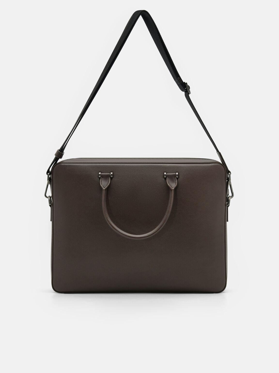 Saffiano Leather Briefcase, , hi-res