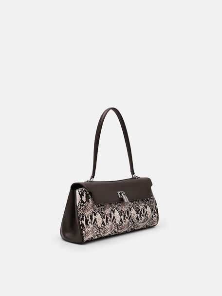 Tas Bahu Kulit Bulu Sapi Mirelle, , hi-res