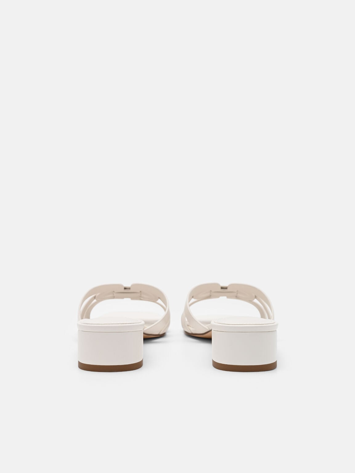 Sandal Hak Tinggi Carmel Berbahan Kulit, 