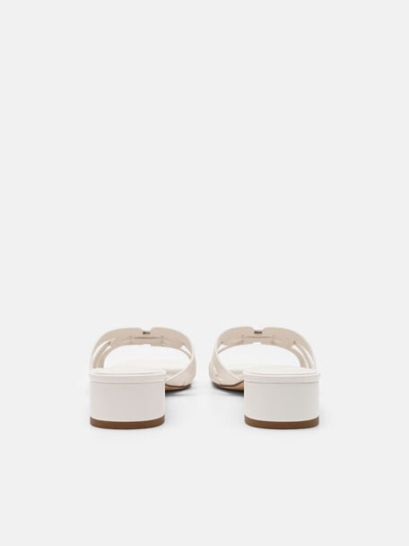 Sandal Hak Tinggi Carmel Berbahan Kulit, 