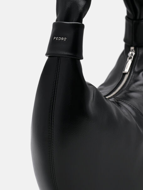 PEDRO Icon Leather Heel Sandals, Black