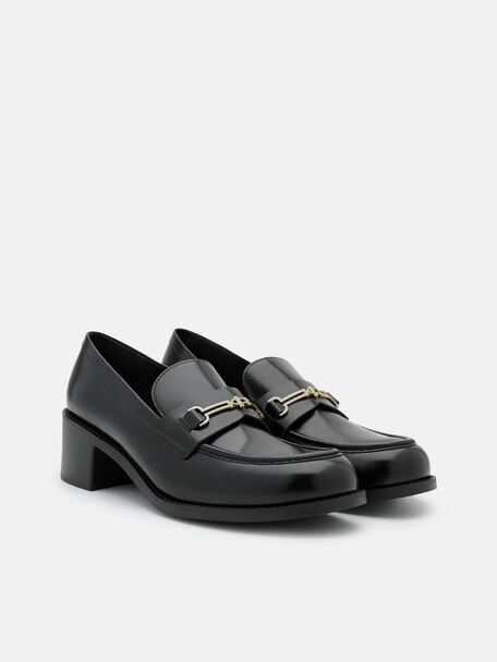 Alistair Leather Heel Loafers, , hi-res