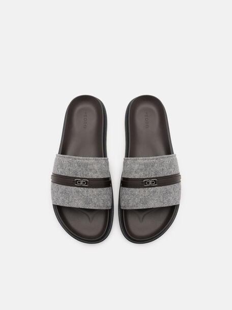 Belted Slide Sandals, 