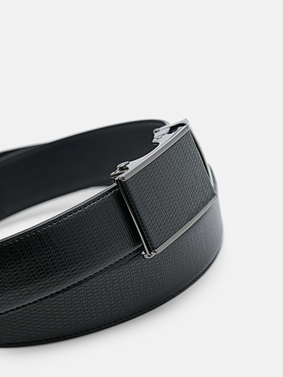 Embossed Leather Automatic Belt, 