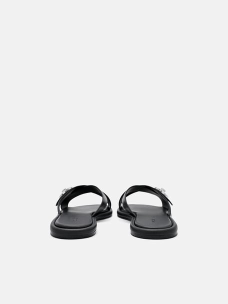 Sienna Leather Cross Sandals, , hi-res