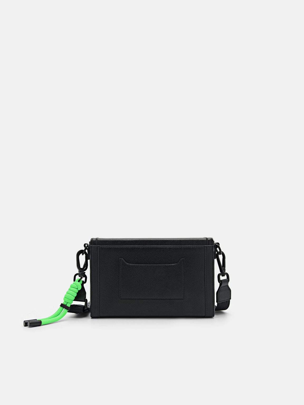 Saffiano Leather Mini Sling Bag, 