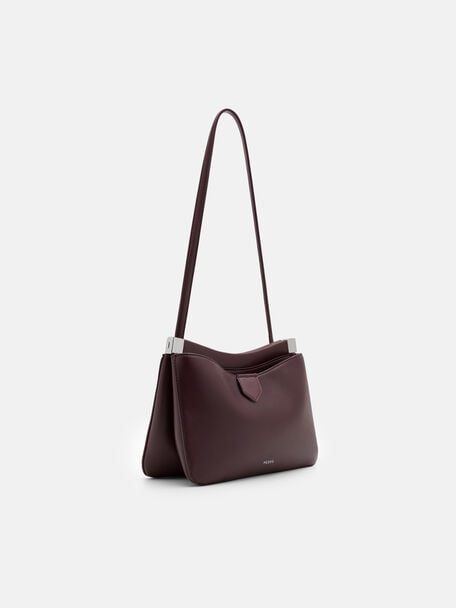 Tas Bahu Kulit dengan Sabuk Jatte, , hi-res