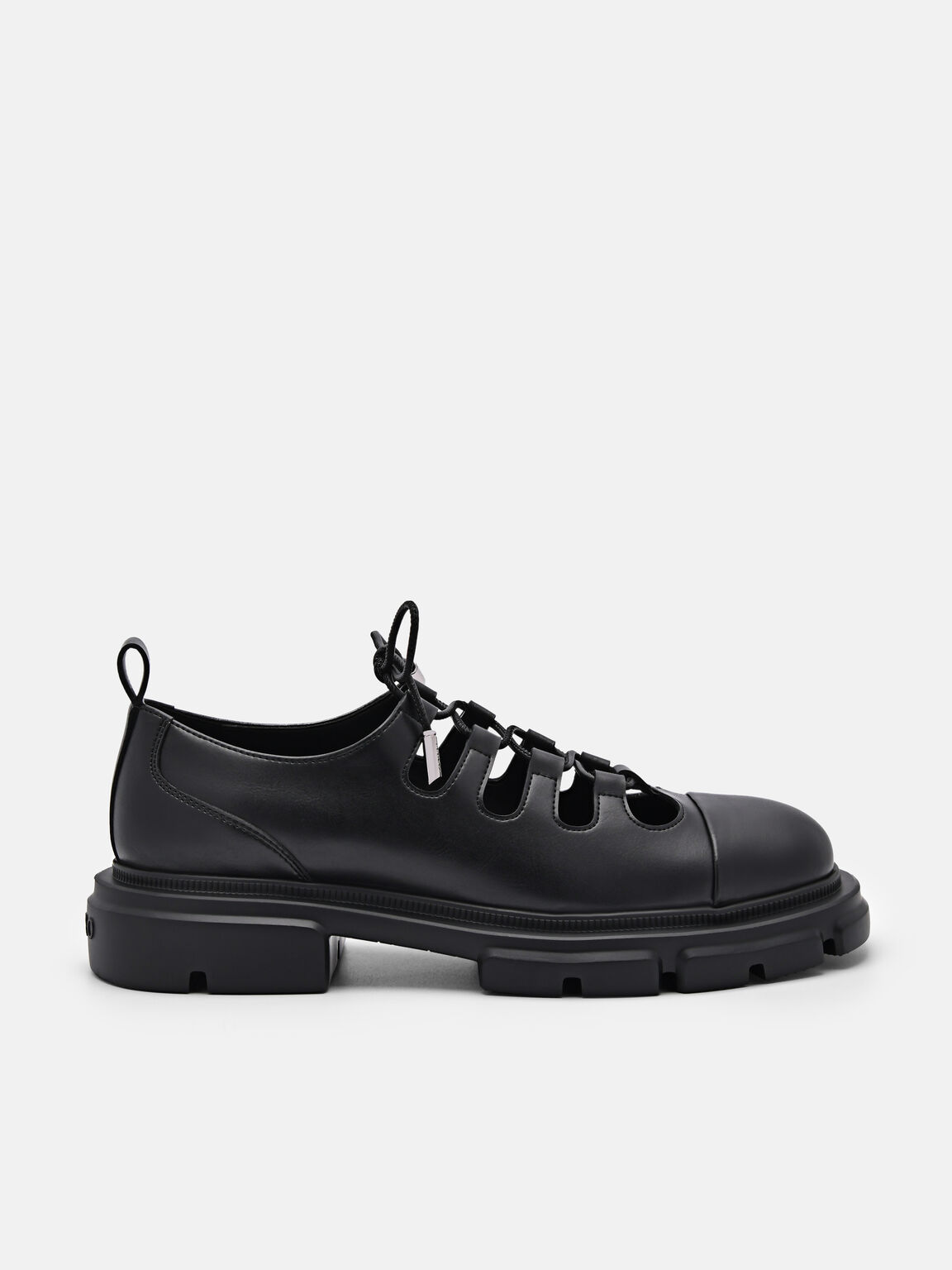 Ethel Laced Loafers, Black, hi-res