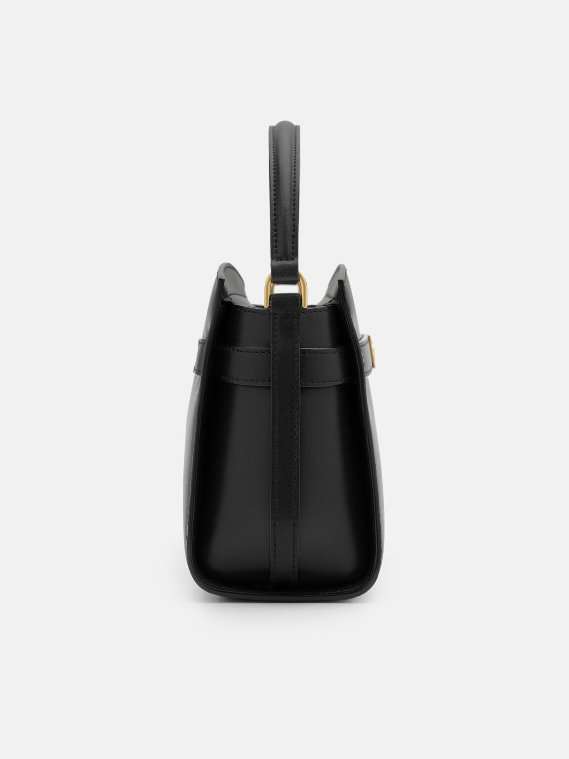 Tas Tangan Kulit dengan Sabuk, 