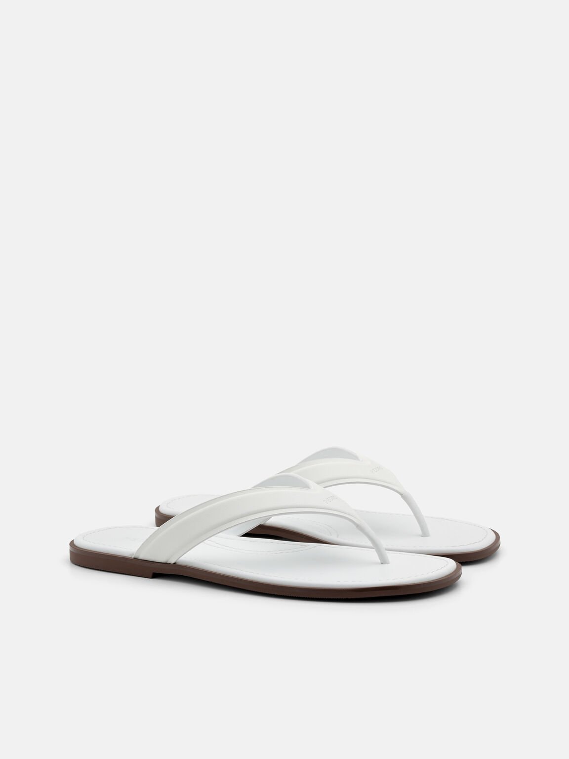 Leather Thong Sandals, , hi-res