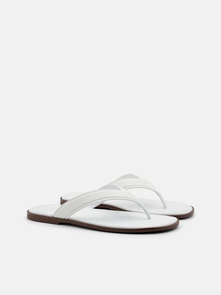 Leather Thong Sandals, , hi-res