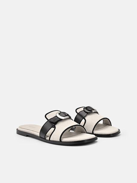 PEDRO Icon Leather Heel Sandals, Black