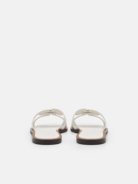 Carmel Sandal Slide Kulit, , hi-res