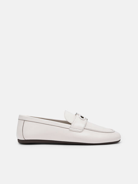 PEDRO Icon Loafers Kulit, Chalk