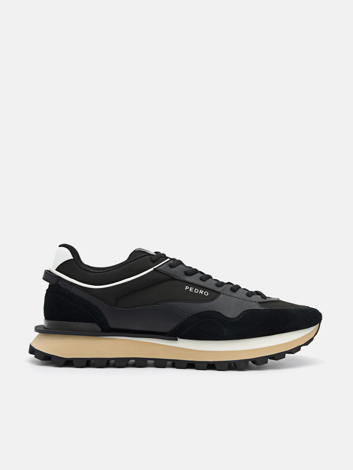 Men's Stream Suede Sneakers, Black, hi-res