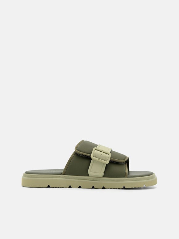Fabric Slide Sandals, 