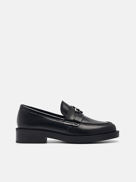PEDRO Icon Leather Loafers, Black, hi-res