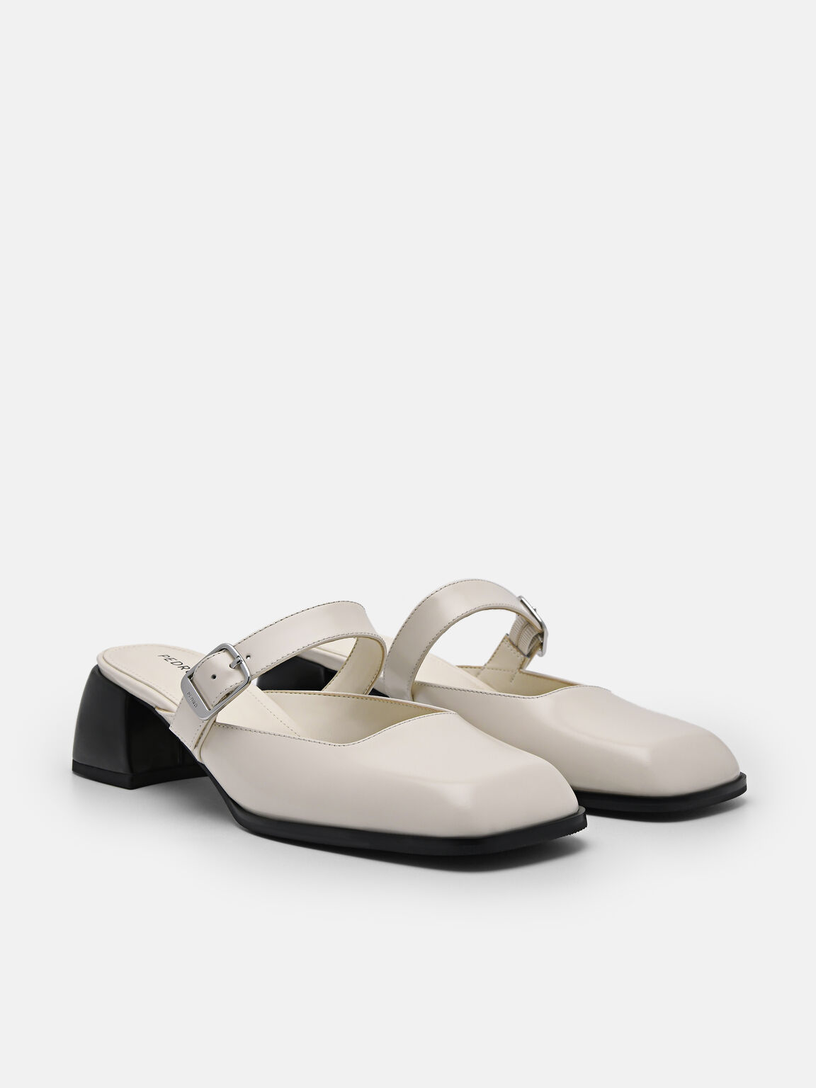Varsha Leather Heel Mules, 