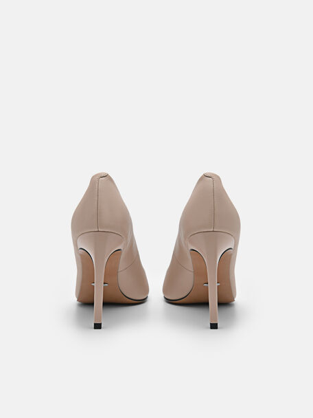 PEDRO Icon Leather Heel Sandals, Black